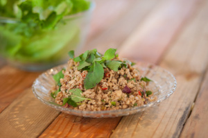 Thai minced pork salad